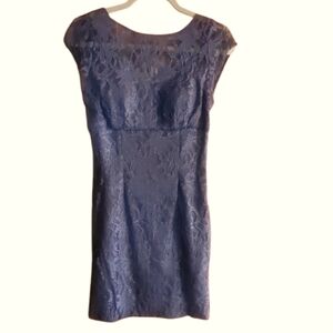 Hailey Adrianna Papell Gray Lace Cap Sleeve Dress Size 2